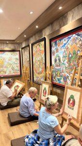 Thangka Workshop in Boudha